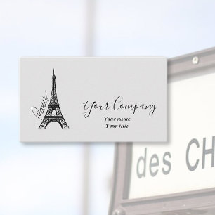 Elegant Eiffel Torn Visitkort
