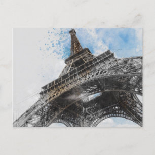 Elegant Eiffeltornet Paris vykort – Fransk