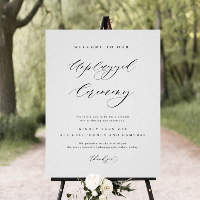 Elegant - ej ansluten Ceremony Bröllop Lodrät-sign Poster (Skapare uppladdad)