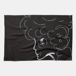 Elegant Elderly Lady Kitchen Towel Kökshandduk