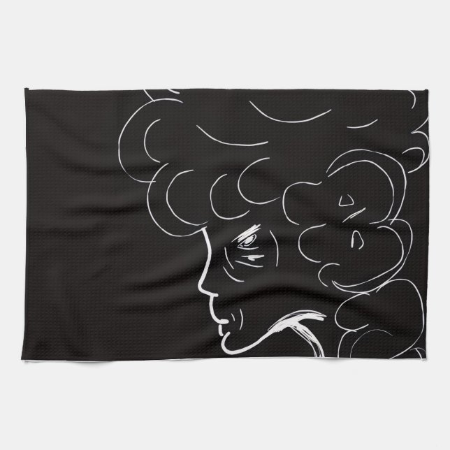 Elegant Elderly Lady Kitchen Towel Kökshandduk (Horisontell)