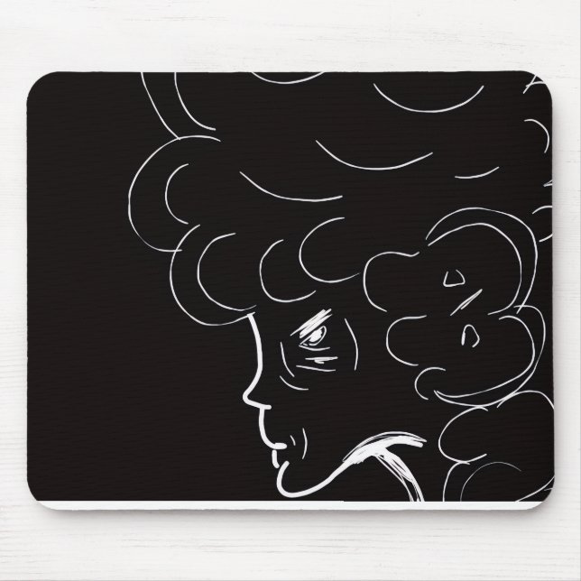 Elegant Elderly Lady Mousepad Musmatta (Framsidan)