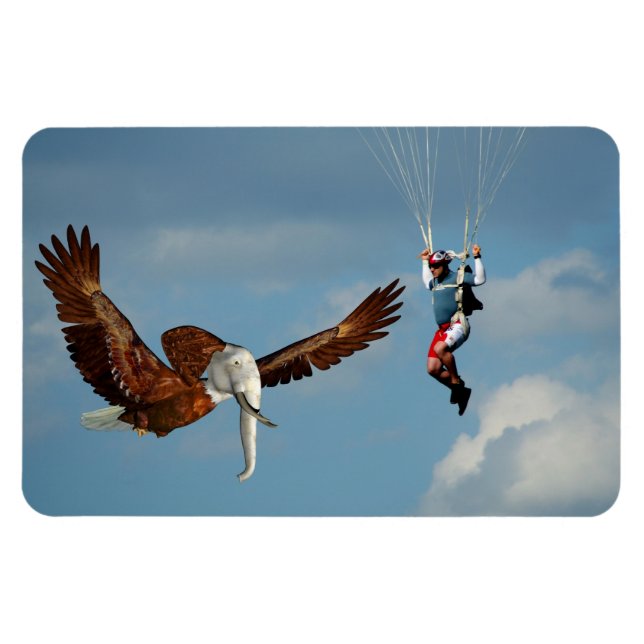 Elegant Elephant Eagle Magnet (Horisontell)