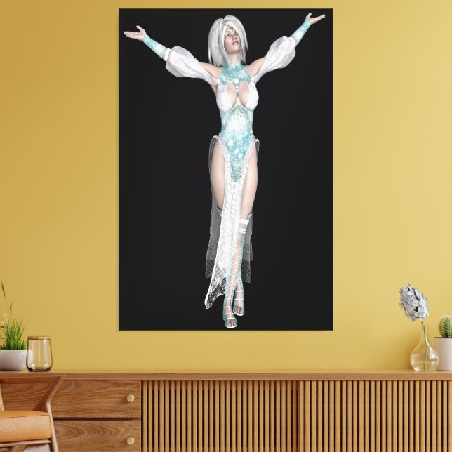 Elegant Elf Woman Canvas Print Picture 37 (Insitu (Vardagsrum))