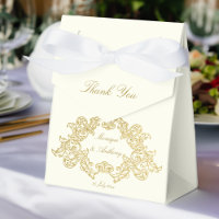 Elegant elfenben och guld vintage bröllop mall