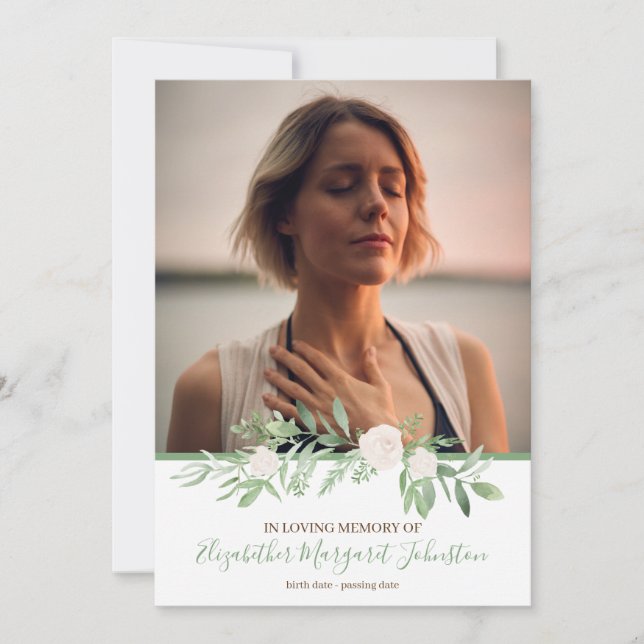 Elegant elfenbenblommigt, i att älska tack kort (Framsida)