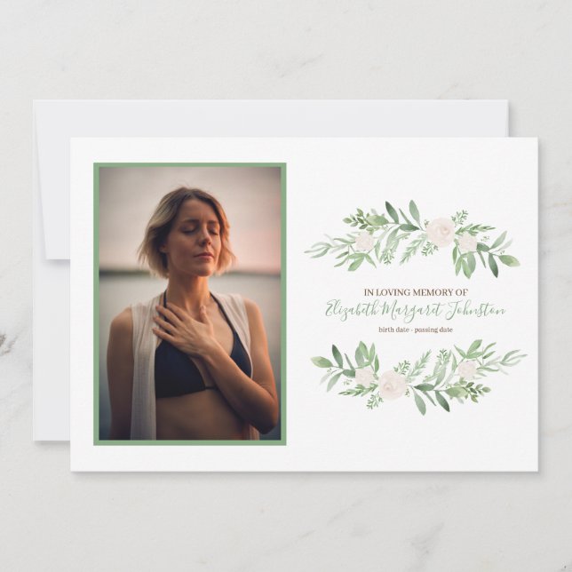 Elegant elfenbenblommigt, i att älska tack kort (Framsida)