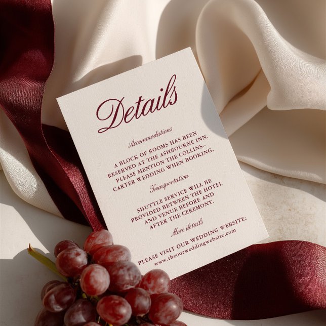 Elegant Elfenbensfärgad Webbplats Inför Ditt Bröll Tilläggskort (Elegant Ivory Wedding Website Enclosure Card)