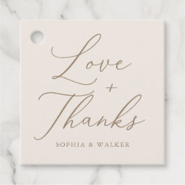 Elegant Elfenbenskusten och Guld Calligraphy Bröll Gåvor Etiketter