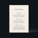 Elegant Elfenbenskusten och Modern Bröllop Tilläggskort<br><div class="desc">Modern contemporary-kort för hölje med enkel och minimal utformning med sidhuvudena i ett handskrivet skript. Baksidan har ditt monogram. Paletten färg är krämig och kan ändras i designredigeringen av verktyg. Denna contemporary fungerar bra för alla stil i bröllop.</div>