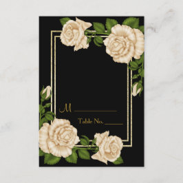 Elegant Elfenbenskusten Ro & Guld Glitter Bordsnum Inbjudningar