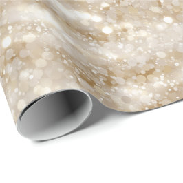 Elegant Elfenbenspärl Cream Glittermönster Presentpapper
