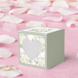 Elegant Elfenbensvit Bröllopsblomma Presentaskar