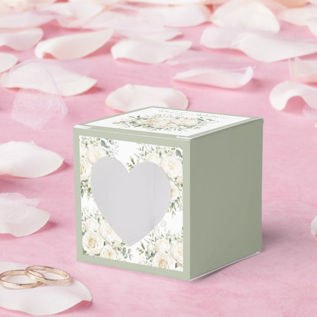 Elegant Elfenbensvit Bröllopsblomma  Presentaskar (Bröllop)