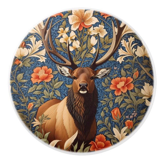 Elegant Elk William Morris Inspirerad Blomma Knopp (Framsidan)