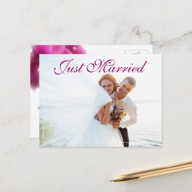 Elegant Elopement Bröllop Meddelande Vykort (Fram/Back In Situ)