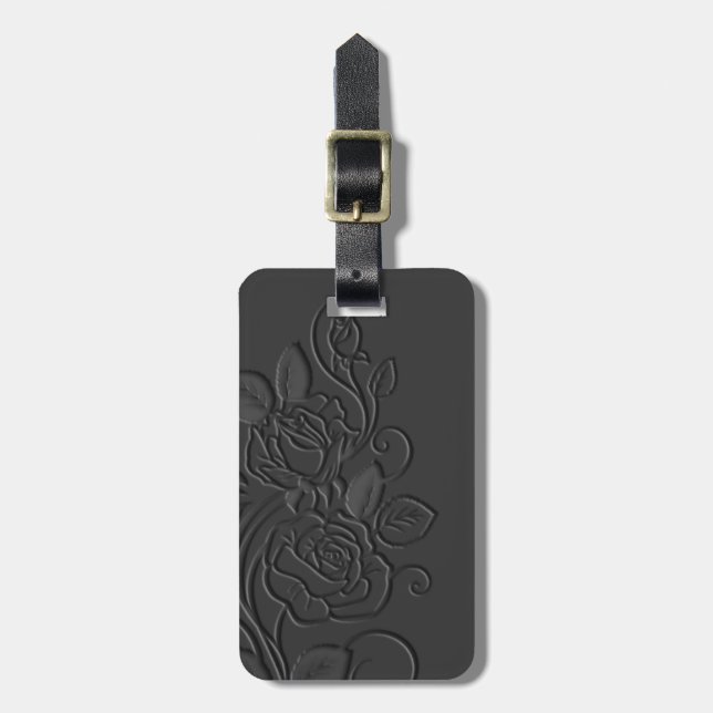 Elegant Embossed Ro Luggage Tag Bagagebricka (Vertikal Framsida)