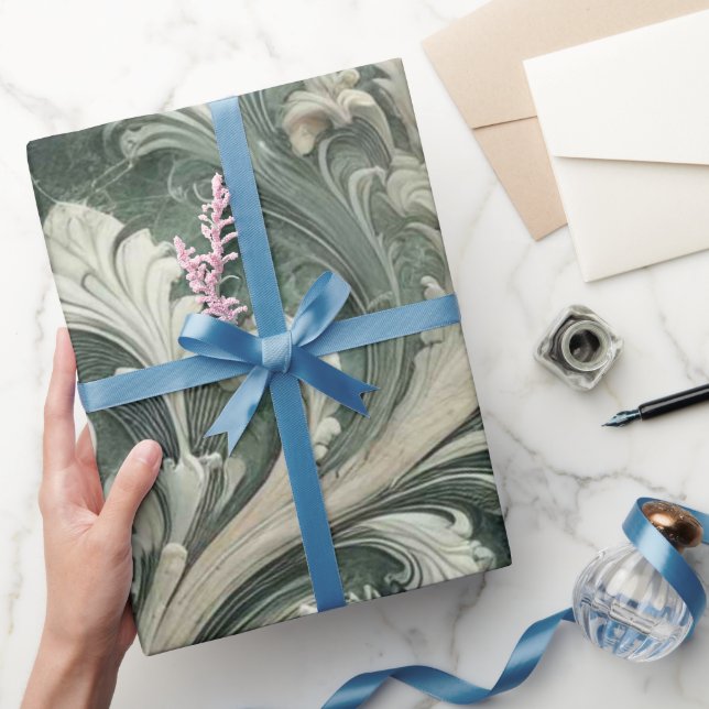 Elegant Emerald Baroque Elegance Presentpapper (Gifting)