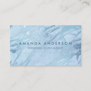 Elegant Emerald Blue Marble Affärskort Visitkort