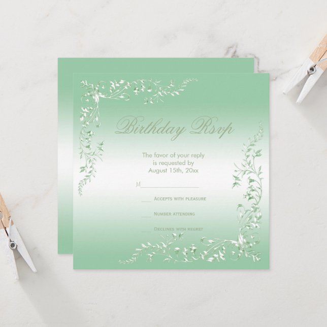 Elegant Emerald Dekoration Birthday OSA (Fram/Back In Situ)