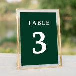 Elegant Emerald Grönt Bröllop Bordsnumret Bordsnummer<br><div class="desc">Elegant framträder i grönt bröllop bordsnummer. Anpassa numret och lägg till så många bord som du behöver. Om du vill ha fler matchande produkter kontrollerar du våra samlingar.</div>