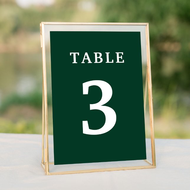 Elegant Emerald Grönt Bröllop Bordsnumret Bordsnummer (Elegant Emerald Green Wedding Table Number
)