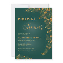 Elegant Emerald Grönt Guld Blommigt Möhippa