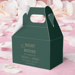 Elegant Emerald Grönt natten före Bröllop Presentaskar
