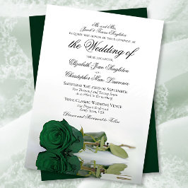 Elegant Emerald Grönt Ro Formal Bröllop Inbjudningar