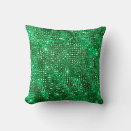 Elegant Emerald Grönt Studerad Diamond Mönster Kudde