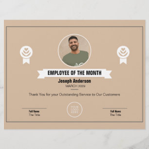 Elegant Employee Award Certificate Papprare Lakan