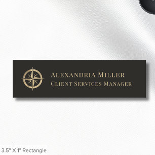 Elegant Employee Namn bricka med Logotyp Namnbricka