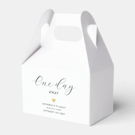 Elegant En dag bort Guld Hjärtsrepetitionsmiddag Presentaskar