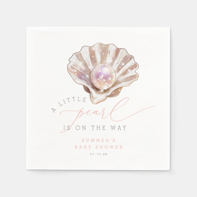 Elegant en liten pärla är på väg att visa sig vara pappersservett (Framsidan)