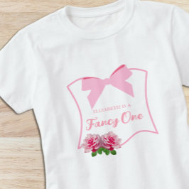 Elegant Enbåge Blommig 1-årsdag T Shirt