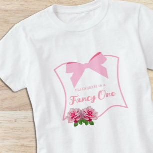Elegant Enbåge Blommig 1-årsdag T Shirt