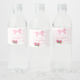 Elegant Enbåge Blommig 1-årsdag Vattenflaskor Etikett