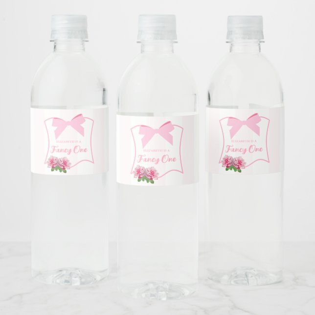 Elegant Enbåge Blommig 1-årsdag Vattenflaskor Etikett (Flaskor)