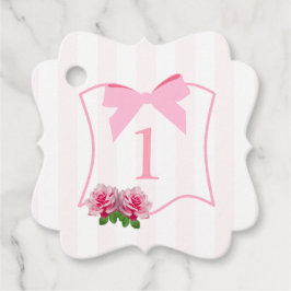 Elegant Enbåge Blommig 1-årsfest Gåvor Etiketter