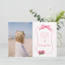 Elegant Enbåge Blommig 1-årsfest Tack Kort