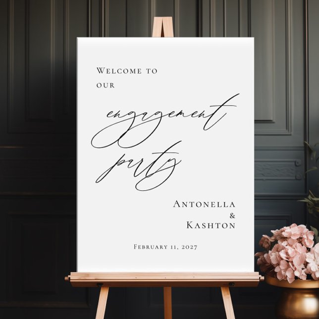 Elegant Engagement Party welcome Poster (Skapare uppladdad)