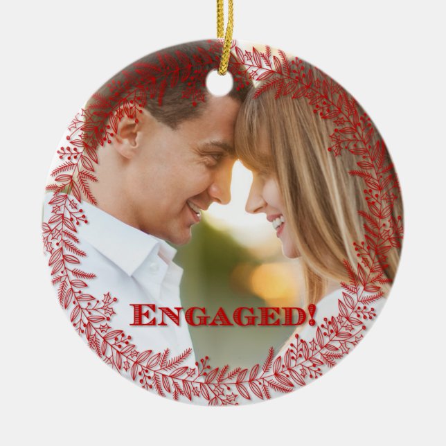 Elegant Enged Photo Ornament (Framsidan)