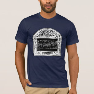 Elegant engelsk dödsannons från 1700-talet t shirt