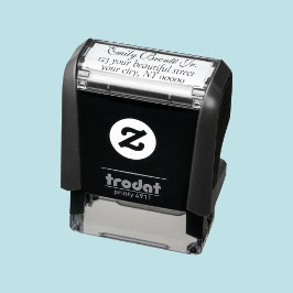 Elegant Engelsk kursiv Returadress Självfärgande Stämpel