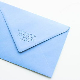 Elegant Enkel Anpassad Bröllopsreturadress Självfärgande Stämpel