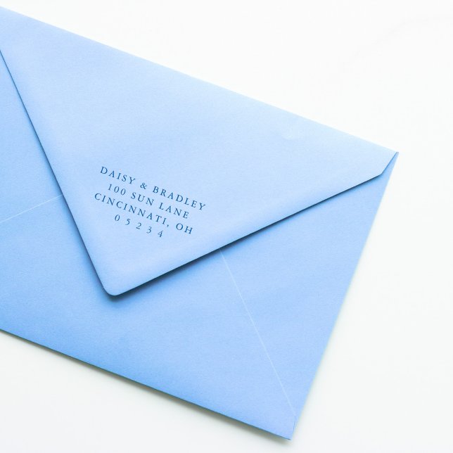 Elegant Enkel Anpassad Bröllopsreturadress Självfärgande Stämpel (Skapare uppladdad)