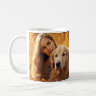 Elegant Enkel Anpassad Husdjurs Enkel Moderna Foto Kaffemugg