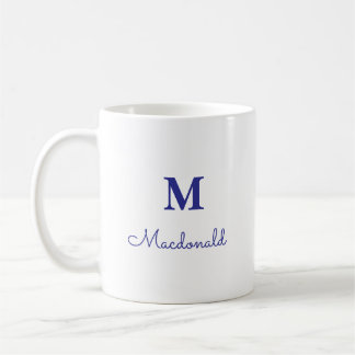Elegant Enkel Anpassad Monogram  Kaffemugg