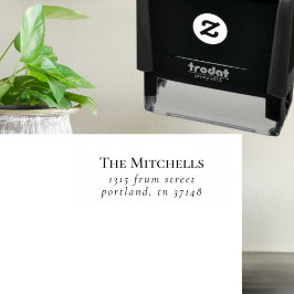 Elegant Enkel Anpassningsbar Familj Namn och Retur Självfärgande Stämpel