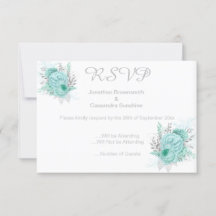 ELEGANT ENKEL BLOMMIG AKVA GLITTER RSVP